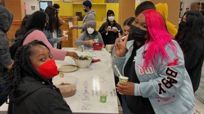 students at a BSU celebration